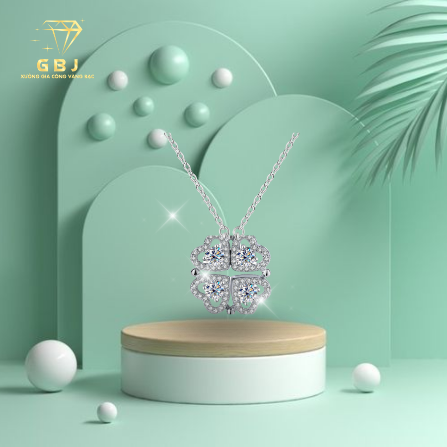 Dây Chuyền Mặt Tim 4li 4 cánh 2 Kiểu 2K02-GBJ49923-Gia Bảo Jewelry (Có Xi Kim)