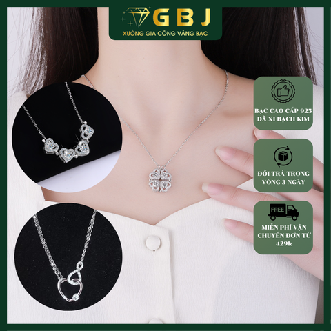 Combo dây chuyền lắc tay tim - GBJ49923 + GBJ49857 - Gia Bảo Jewelry