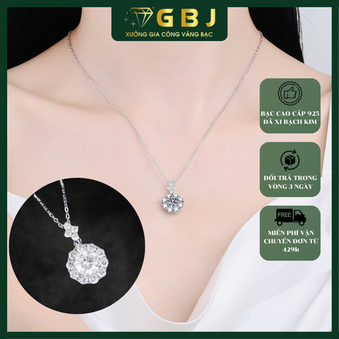 Dây Chuyền Mặt Hoa M.O.I 6LI3 x.i k.i.m - GBJ49933 - Gia Bảo Jewelry