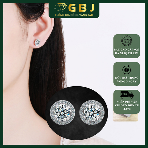 Bông Tai Viền Tròn (Chốt Đẩy) Chuẩn Bạc 925 - GBJ50569 - Gia Bảo Jewelry (Có Xi Kim)