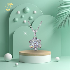 Dây Chuyền Cách Điệu 6 Cánh M.O.I 6li3 - GBJ52068 - Gia Bảo Jewelry (Có Xi Kim)