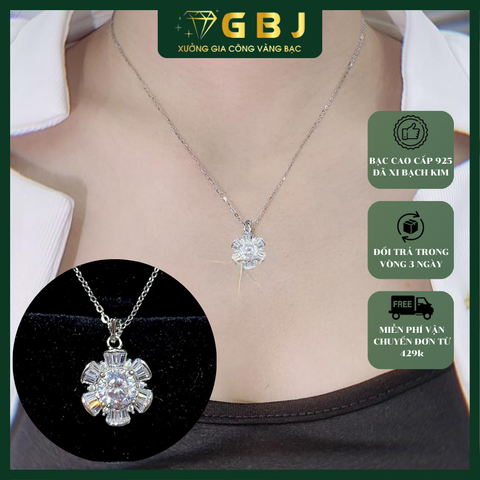 Dây Chuyền Cách Điệu 6 Cánh M.O.I 6li3 - GBJ52068 - Gia Bảo Jewelry (Có Xi Kim)