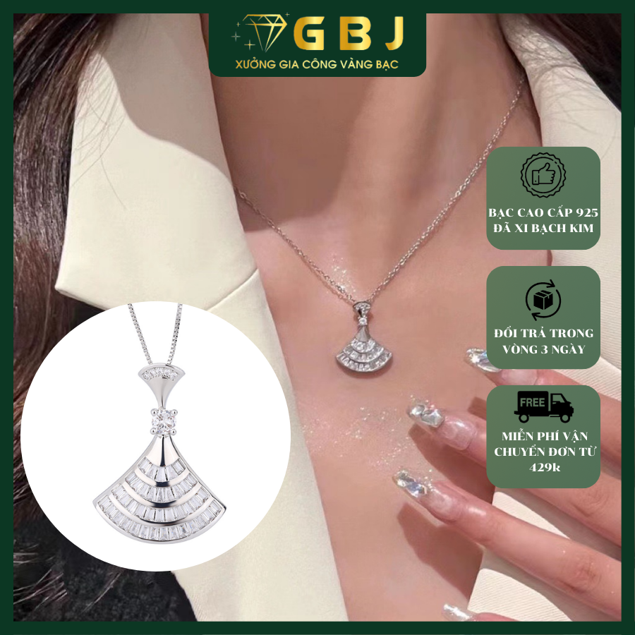 Dây Chuyền LM Cánh Quạt 3li5 CZ (4T5) -GBJ52195 - Gia Bảo Jewelry