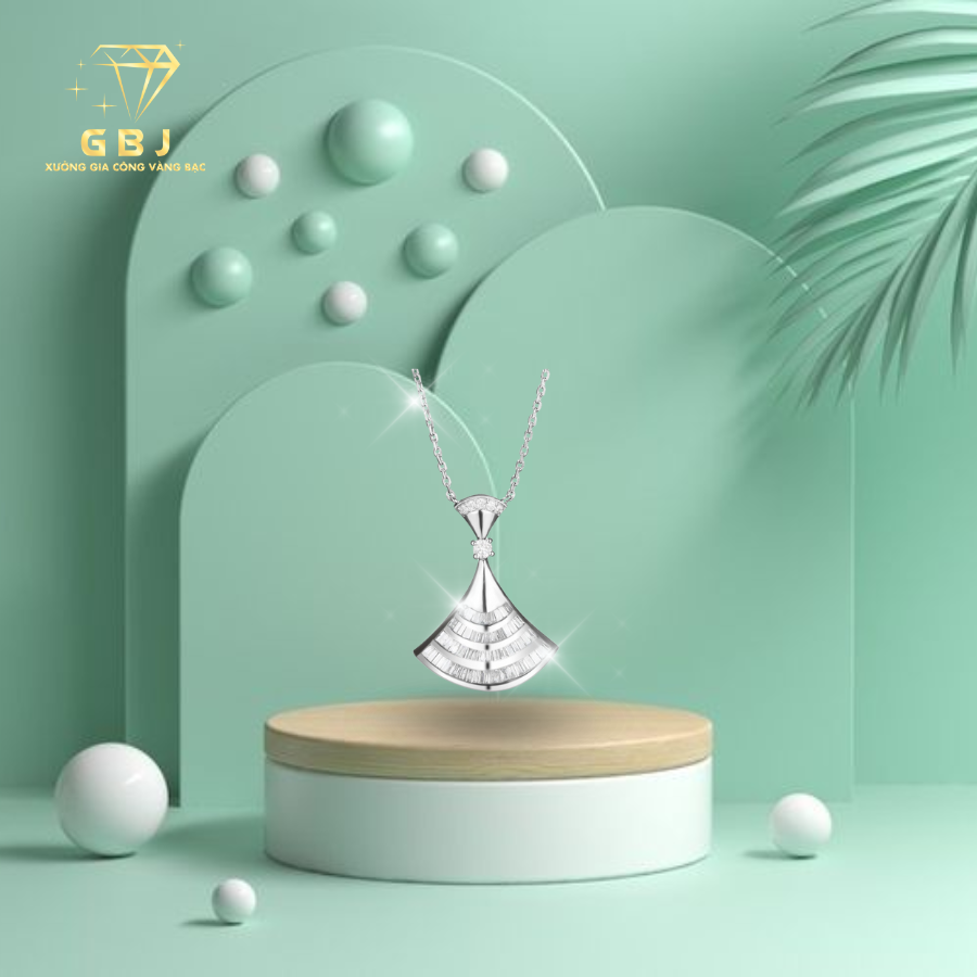 Dây Chuyền LM Cánh Quạt 3li5 CZ (4T5) -GBJ52195 - Gia Bảo Jewelry