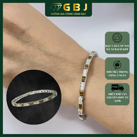 Vòng Tay 2 Màu Đính Đ.á X.K-GBJ52202-Gia Bảo Jewelry