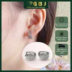 Hoa Tai K.hoen Chữ X (X.K) - GBJ52211 - Gia Bảo Jewelry (Có Xi Kim)