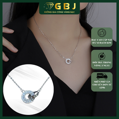 Dây Chuyền Nữ LM 2 Khoen Tròn X.K (4T4) - GBJ52312 - Gia Bảo Jewelry (Có Xi Kim)
