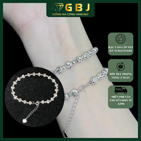 Lắc Tay Bạc Bi Tròn 02 - GBJ53320- Gia Bảo Jewelry