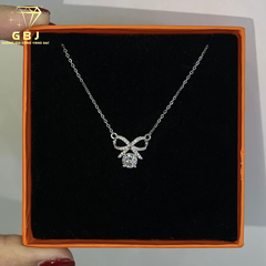 Dây Chuyền Bạc Mặt Nơ M.O.I 6li - GBJ53341- Gia Bảo Jewelry