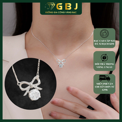 Dây Chuyền Bạc Mặt Nơ M.O.I 6li - GBJ53341- Gia Bảo Jewelry