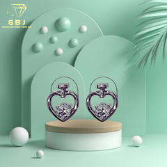 Hoa Tai Bạc Ý Hình Tim X.K - GBJ53353- Gia Bảo Jewelry