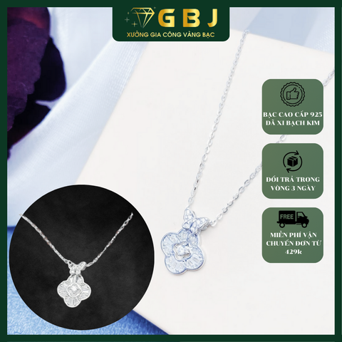 Dây Chuyền Bạc Mặt Hoa 4 Cánh Mix BTF Xinh Xắn (4T6) - GBJ54897 - Gia Bảo Jewelry