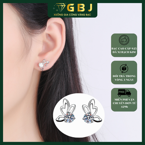 Bông Tai Hồ Điệp Cao Cấp Chuẩn Bạc 925 - GBJ47433 - Gia Bảo Jewelry (Có Xi Kim)