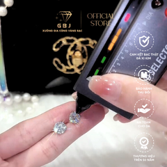 Bông Tai 4 Chấu Vỏ Xoàn Cao Cấp Đá CZ Chuẩn Bạc 925 - Gia Bảo Jewelry (Có Xi Kim)