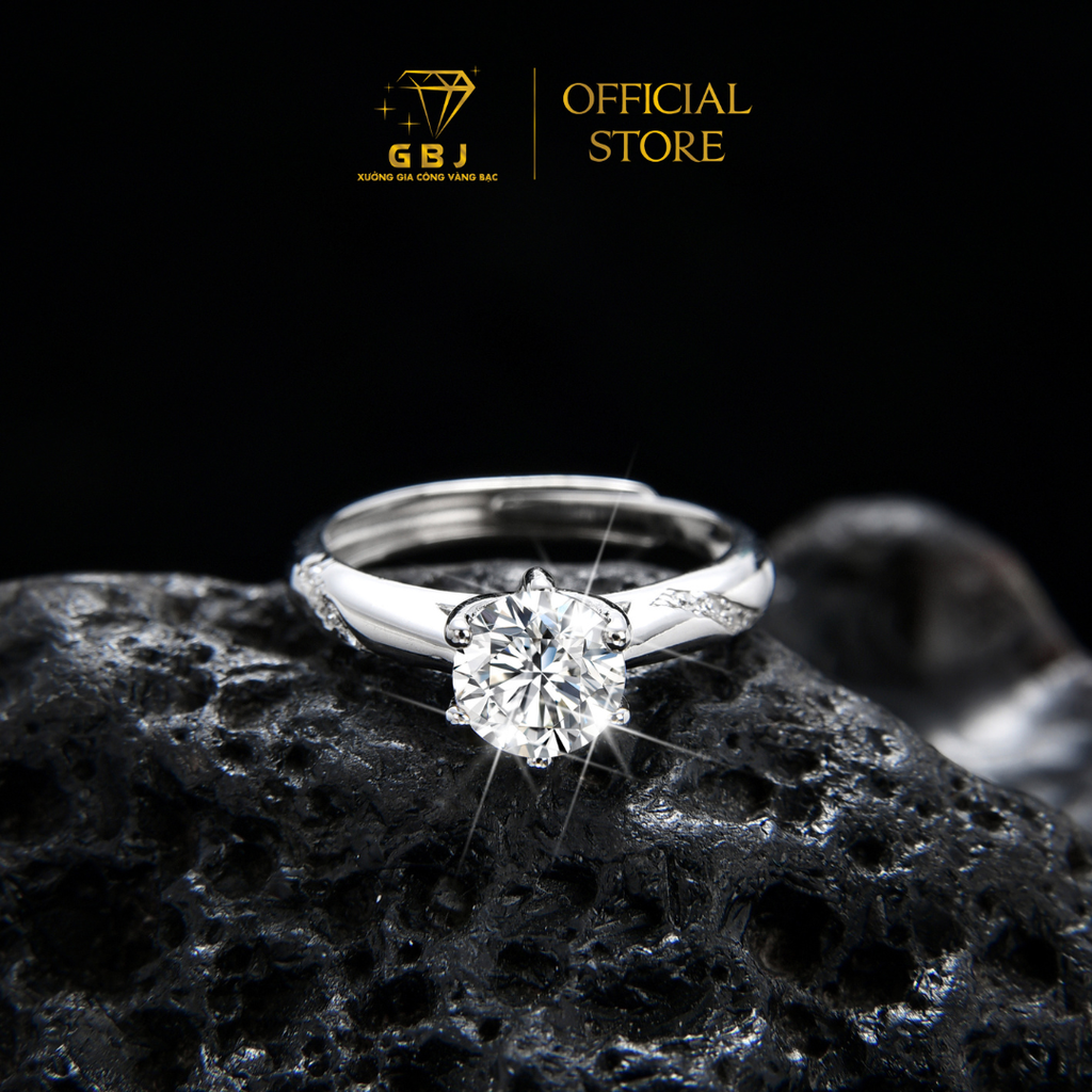 Nhẫn Bạc Đính Đá Cao Cấp (Freesize) Chuẩn Bạc 925 - GBJ47513 - Gia Bảo Jewelry