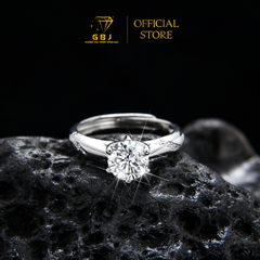 Nhẫn Bạc Đính Đá Cao Cấp (Freesize) Chuẩn Bạc 925 - GBJ47513 - Gia Bảo Jewelry
