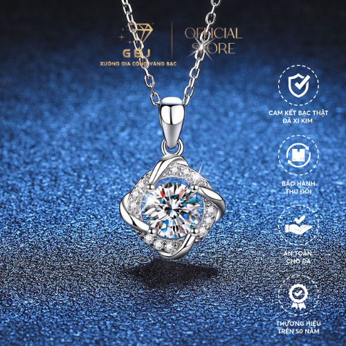 Mặt Kèm Dây Sang Trọng (Xi Kim) Chuẩn Bạc 925 - GBJ45408-40460 - Gia Bảo Jewelry