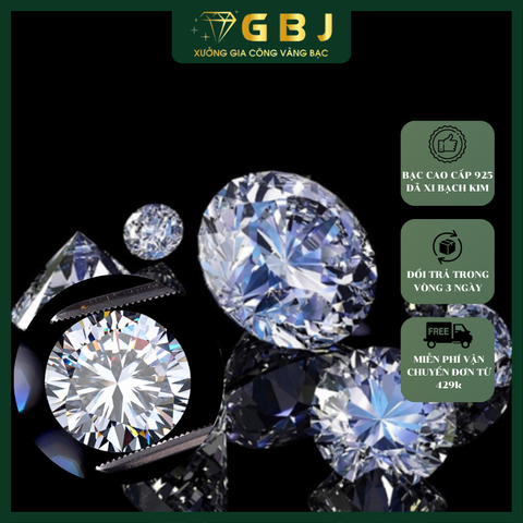 Đá Moissanite Kim Cương Nhân Tạo Cao Cấp - Gia Bảo Jewelry