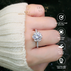 Nhẫn Nữ Hoa 6 Cánh NU06 (Freesize) Chuẩn Bạc 925 - GBJ47509 - Gia Bảo Jewelry (Có Xi Kim)