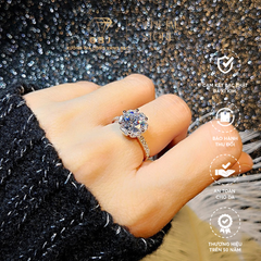 Nhẫn Nữ Hoa 6 Cánh NU06 (Freesize) Chuẩn Bạc 925 - GBJ47509 - Gia Bảo Jewelry (Có Xi Kim)
