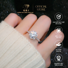 Nhẫn Nữ Hoa 6 Cánh NU06 (Freesize) Chuẩn Bạc 925 - GBJ47509 - Gia Bảo Jewelry (Có Xi Kim)