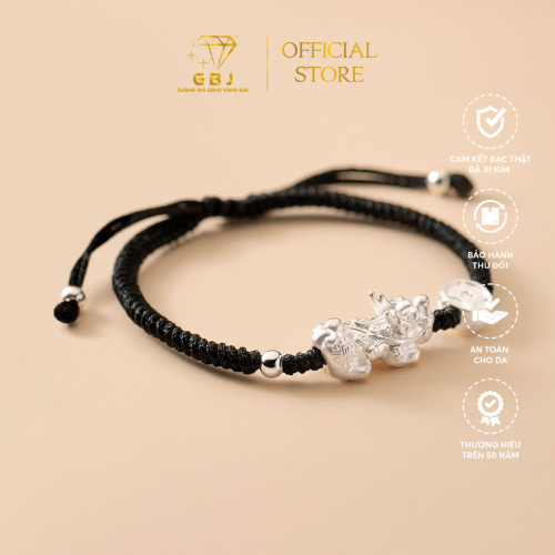 Vòng Tay Tỳ Hưu Chuẩn Bạc 925 - GBJ48057 - Gia Bảo Jewelry