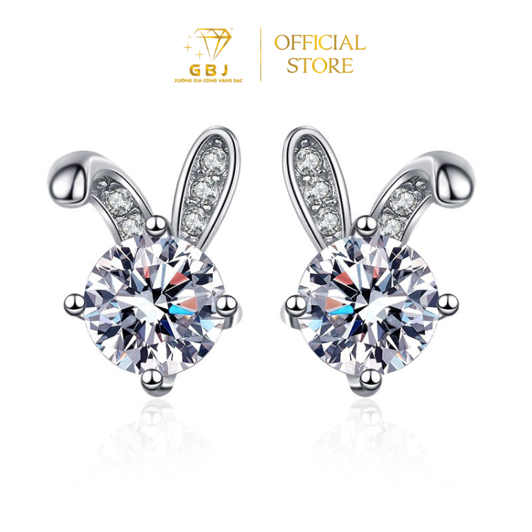 Bông Tai Hình Thỏ Xinh Xắn (Chốt Đẩy) Chuẩn Bạc 925 - GBJ48913 - Gia Bảo Jewelry (Có Xi Kim)