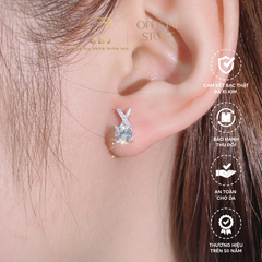 Bông Tai Chữ X (Chốt Đẩy) Chuẩn Bạc 925 - GBJ45243 - Gia Bảo Jewelry (Có Xi Kim)