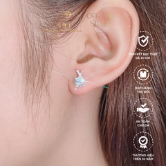 Bông Tai Chữ X (Chốt Đẩy) Chuẩn Bạc 925 - GBJ45243 - Gia Bảo Jewelry (Có Xi Kim)