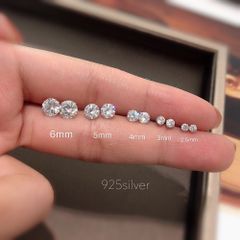 Bông Tai Bạc Nụ 4 Chấu Cao Cấp Chuẩn Bạc 925 - Gia Bảo Jewelry