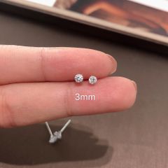 Bông Tai Bạc Nụ 4 Chấu Cao Cấp Chuẩn Bạc 925 - Gia Bảo Jewelry