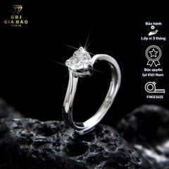 Nhẫn Nữ Hình Tim 3 Chấu Chuẩn Bạc 925 - GBJ47507 - Gia Bảo Jewelry (Có Xi Kim)
