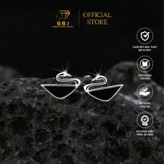 Bông Tai Thiên Nga Đen (Chốt Đẩy) Chuẩn Bạc 925 - GBJ48194 - Gia Bảo Jewelry