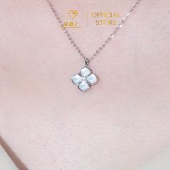 Dây Chuyền Mặt Hoa 4 Lá Cẩm Xà Cừ Chuẩn Bạc 925 - GBJ48185  -  Gia Bảo Jewelry
