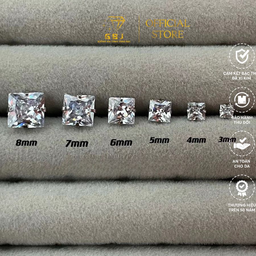 Bông Tai Vuông - Gia Bảo Jewelry