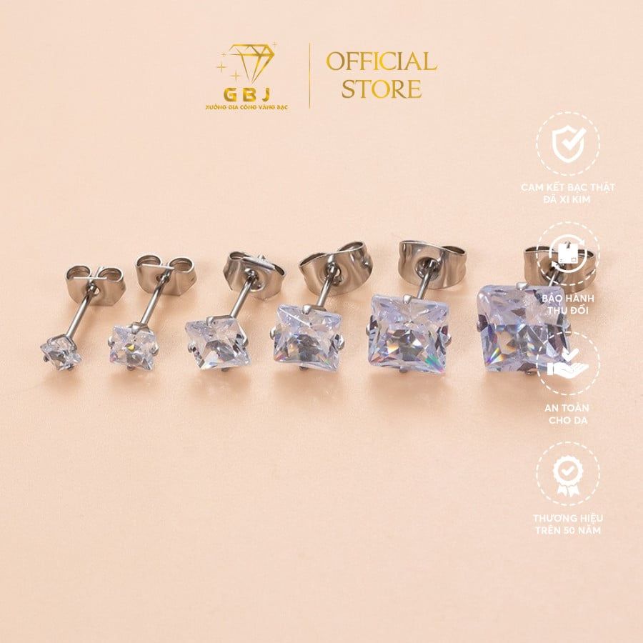 Bông Tai Vuông - Gia Bảo Jewelry