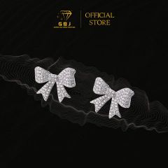 Combo Bông Tai Hình Nơ Đính Đá + Lắc Tay Hình Nơ + Nhẫn Xoàn Hoa 6 Chấu Chuẩn Bạc 925 - GBJ47501+GBJ48692+GBJ47421 - Gia Bảo Jewelry