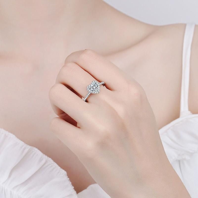 Nhẫn Nữ Tim Viền Đá Chuẩn Bạc 925  - GBJ49416 - Gia Bảo Jewelry (Có Xi Kim)