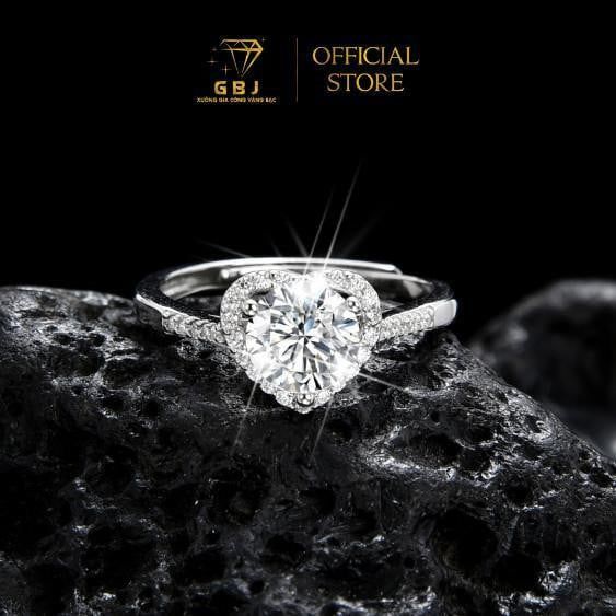 Nhẫn Nữ Tim Viền Đá Chuẩn Bạc 925  - GBJ49416 - Gia Bảo Jewelry (Có Xi Kim)