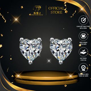 Combo Dây Chuyền Tim Đôi 3 Chấu + Bông Tai Trái Tim Cao Cấp Chuẩn Bạc 925 - GBJ48678 + GBJ44148 - Gia Bảo Jewelry