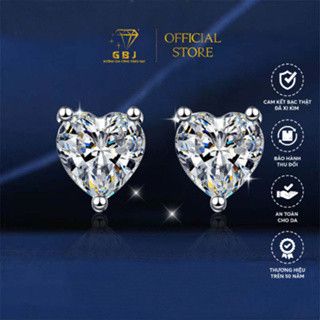 Bông Tai Trái Tim Cao Cấp Chuẩn Bạc 925 - GBJ44148 - Gia Bảo Jewelry (Có Xi Kim)