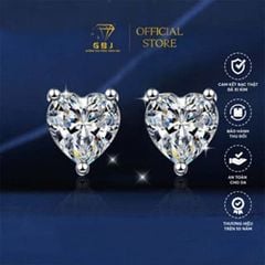 Bông Tai Trái Tim Cao Cấp Chuẩn Bạc 925 - GBJ44148 - Gia Bảo Jewelry (Có Xi Kim)