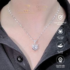 Combo Dây Mặt + Bông Tai Hồ Ly Đính Đá Chuẩn Bạc 925 - GBJ47500 + GBJ47328-46913 - Gia Bảo Jewelry