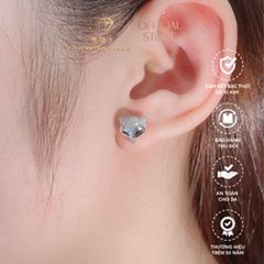 Combo Dây Mặt + Bông Tai Hồ Ly Đính Đá Chuẩn Bạc 925 - GBJ47500 + GBJ47328-46913 - Gia Bảo Jewelry