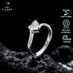 Combo Bông Tai + Nhẫn Hình Trái Tim Chuẩn Bạc 925 - GBJ47507 + GBJ44148 - Gia Bảo Jewelry