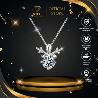 Combo Dây Chuyền + Bông Tai Tuần Lộc (Bông 5li CZ) Chuẩn Bạc 925 - GBJ48383-48169 + GBJ46325 - Gia Bảo Jewelry