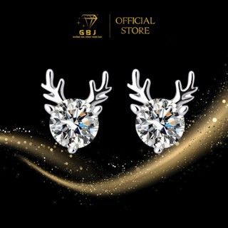 Combo Dây Chuyền + Bông Tai Tuần Lộc (Bông 5li CZ) Chuẩn Bạc 925 - GBJ48383-48169 + GBJ46325 - Gia Bảo Jewelry