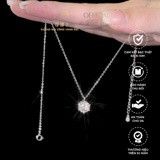 Combo Dây Mặt Tròn 6li5 Đá Moissanite + Bông Tai 4 Chấu Vỏ Xoàn 6li Đá Moissanite Chuẩn Bạc 925 - GBJ47518-M - GBJ47240-M - Gia Bảo Jewelry