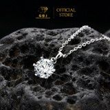 Combo Dây Mặt Tròn 6li5 Đá Moissanite + Bông Tai 4 Chấu Vỏ Xoàn 6li Đá Moissanite Chuẩn Bạc 925 - GBJ47518-M - GBJ47240-M - Gia Bảo Jewelry