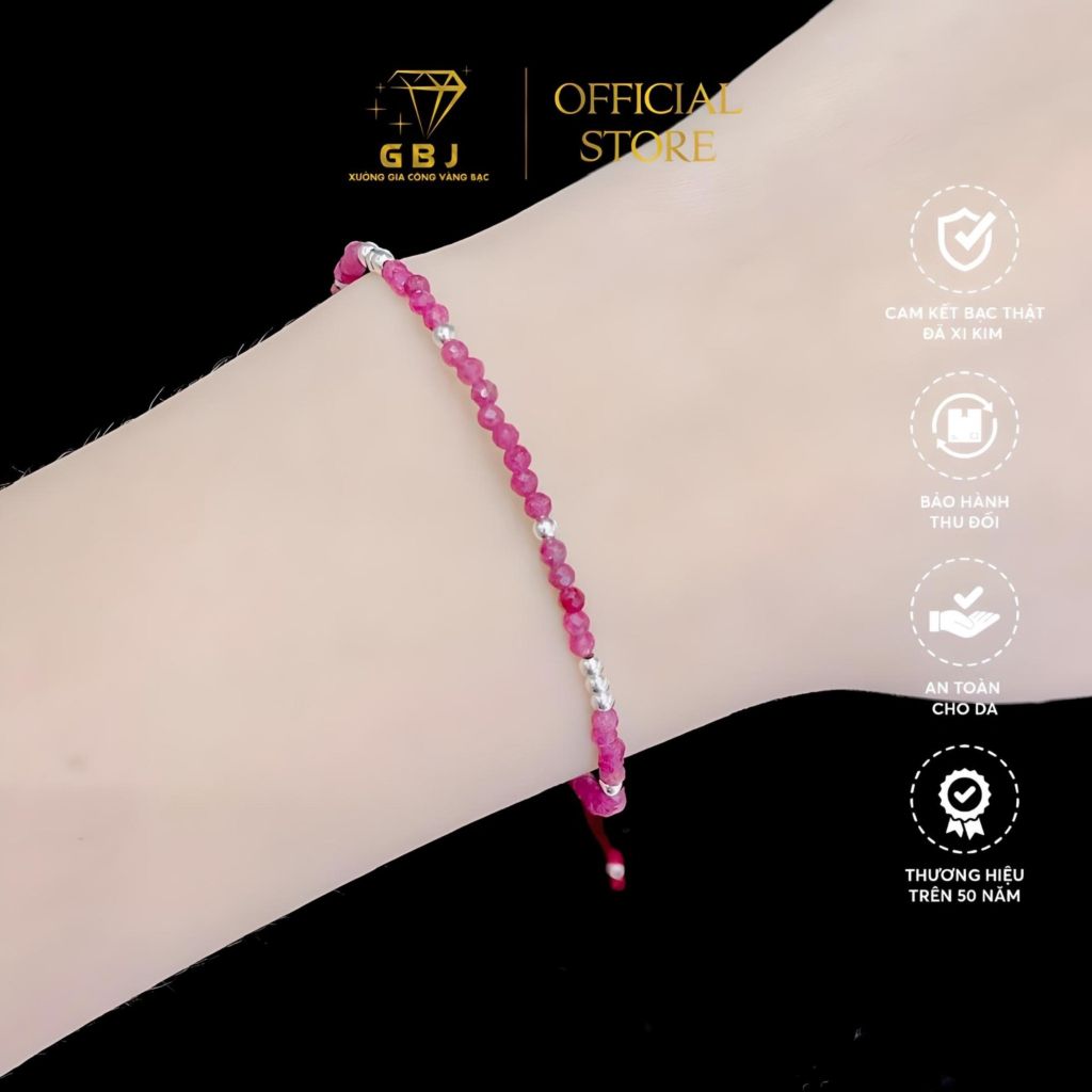 Vòng tay Ruby mix Bạc - Gia Bảo jewelry